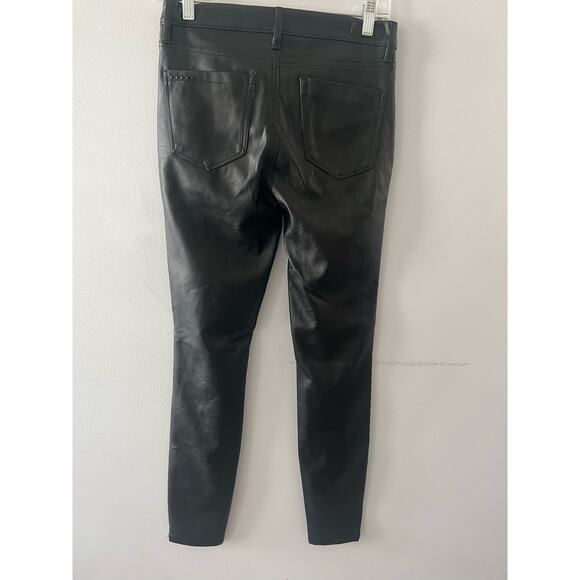 Blank NYC Pants Women's 27 Black Faux Leather Skinny Biker Festival Vegan Emo - Picture 6 of 8